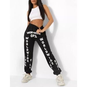 Boohoo Worldwide OFCL Printed Joggers
